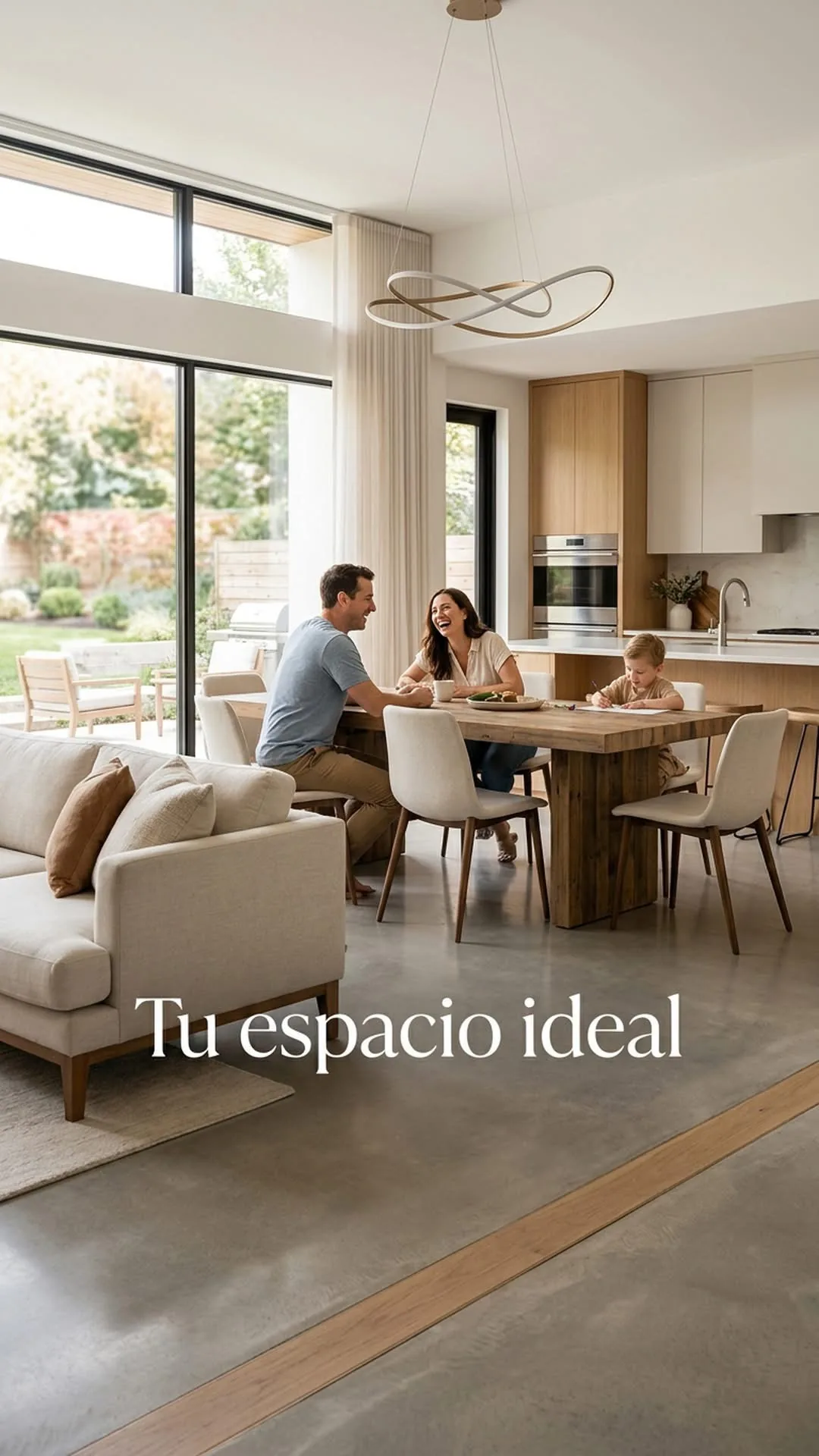 Espacio interior residencial contemporáneo