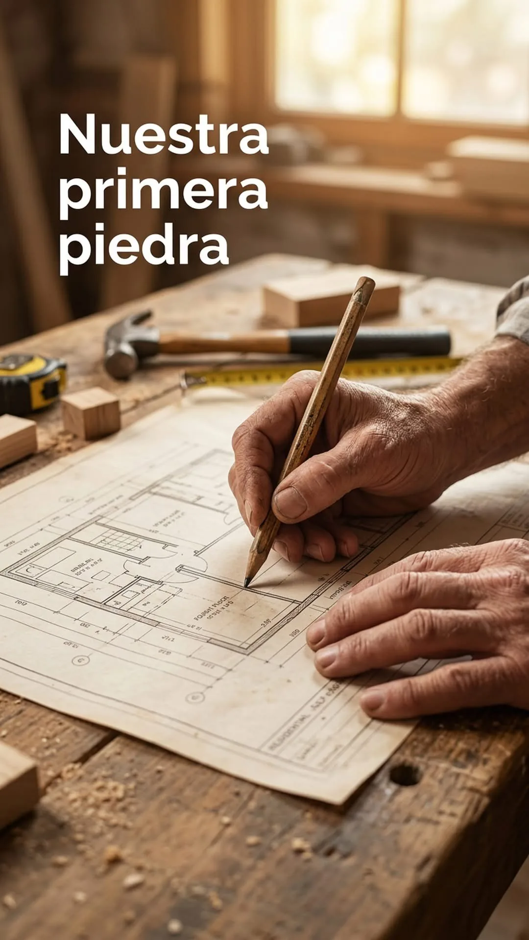Plano arquitectónico en proceso de diseño